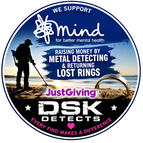 DSK Detects supports Mind: raising money by metal detecting and returning lost rings. Every find makes a difference.